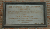 gedenksteen van de herinrichting in 1860, klik voor een vergroting. gedenksteen van de herinrichting in 1860, klik voor een vergroting.