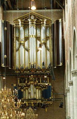 het Van Hagerbeer orgel, foto Stichting Pieterskerk Leiden. het Van Hagerbeer orgel, foto Stichting Pieterskerk Leiden.