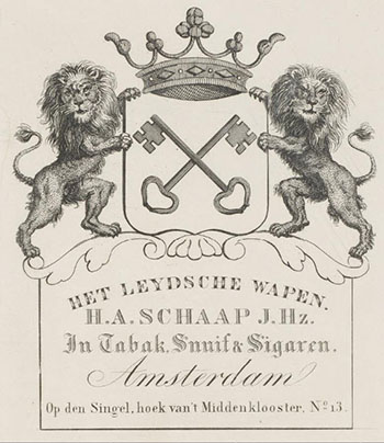 Een reclameblaadje uit de 19e eeuw, Erfgoed Leiden en Omstreken, PV46282 Een reclameblaadje uit de 19e eeuw, Erfgoed Leiden en Omstreken, PV46282