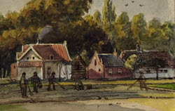 De blekerij van Dingjan gezien vanaf de Zoeterwoudsesingel De blekerij van Dingjan gezien vanaf de Zoeterwoudsesingel