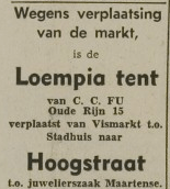 Advertentie uit de Nieuwe Leidsche Courant van 10 mei 1963. Advertentie uit de Nieuwe Leidsche Courant van 10 mei 1963.